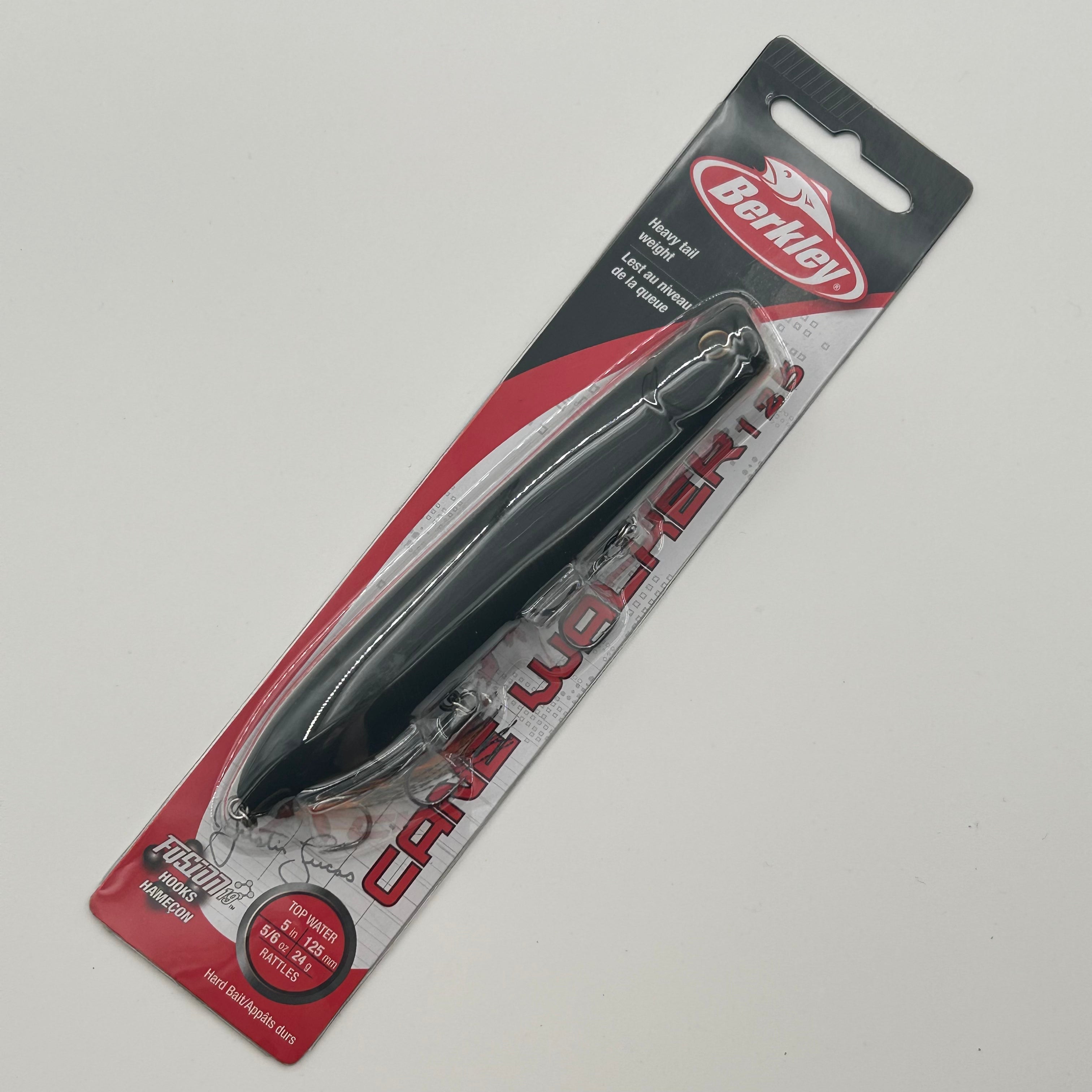 Berkley Cane Walker 125 Wobbler / Kunstköder mit Drillingshaken schwarz 24g